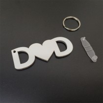 blank sublimation dad MDF key chain  sublimation keychains personality gift wholesales