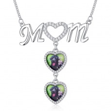 sublimation mom necklace pendant for women  necklaces pendants with zircon