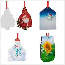 sublimation christmas  mdf ornament two sided printing