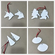 sublimation christmas mdf  ornament two sided printing