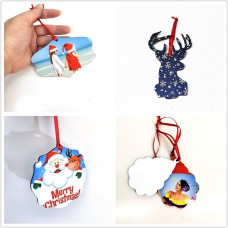sublimation christmas mdf  ornament two sided printing