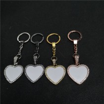 sublimation blank heart keychain