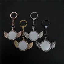 sublimation blank round wing wings keychain keychains