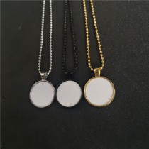 sublimation blank  round necklace pendant 