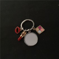 sublimation blank Lipstick high-heeled shoes keychains for mom