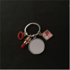 sublimation blank Lipstick high-heeled shoes keychains for mom