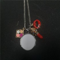 sublimation blank Lipstick high-heeled shoes necklaces pendants for mom