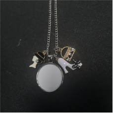sublimation blank Lipstick high-heeled shoes necklaces pendants for mom