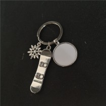 sublimation blank ski keychains