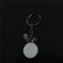 sublimation blank rabbit necklaces pendants keychains for easter
