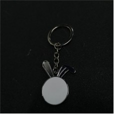sublimation blank rabbit necklaces pendants keychains for easter