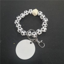 sublimation blank  wooden bead bangles keychain