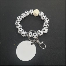 sublimation blank  wooden bead bangles keychain
