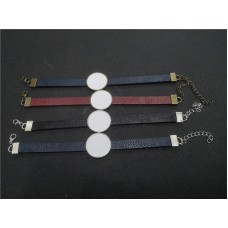 25MM sublimation blank pu leather  bracelets 