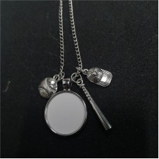 sublimation Baseball keychains and necklaces