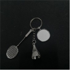 sublimation badminton keychains
