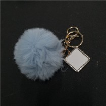 sublimation ball keychains with zircon charms