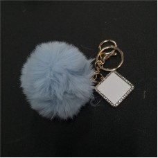 sublimation ball keychains with zircon charms