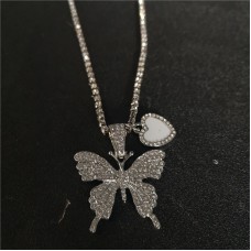 sublimation blank butterfly necklace pendant
