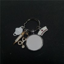 sublimation nurse keychains