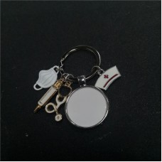 sublimation nurse keychains