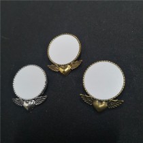 sublimation blank pins brooches with wings