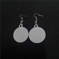 sublimation blank aluminum round dangle earrings