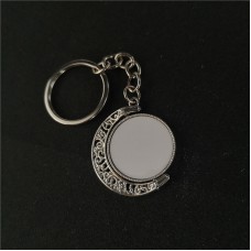 sublimation moon keychains with two sided printing Can rotate