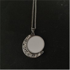 sublimation blank moon necklace pendant