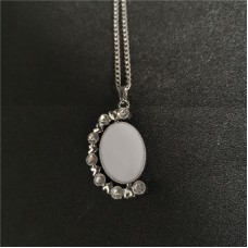 sublimation blank moon necklace pendant-two sided printing