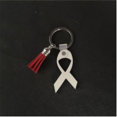 sublimation ribbon mdf keychains with tassels