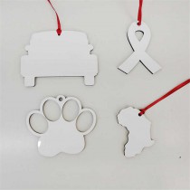 sublimation christmas  mdf  ornament two sided printing  blank hot transfer printing diy custom consumables