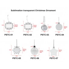 sublimation  Transparent plastic ball  christmas  ornaments with Aluminum