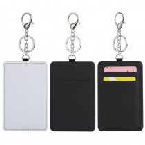sublimation blank pu leather card holder  keychains