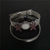 sublimation blank red Ribbon bracelet bangles
