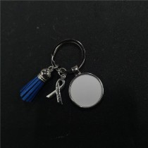 sublimation Webbing ribbon  keychains  key ring with tassels