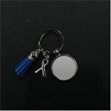 sublimation Webbing ribbon  keychains  key ring with tassels