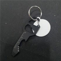 sublimation dad Bottle opener tool keychains with round aluminum