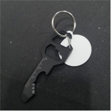 sublimation dad Bottle opener tool keychains with round aluminum