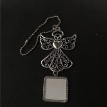 sublimation blank angel wings  car hanger - heart square -25mm