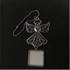 sublimation blank angel wings  car hanger - heart square -25mm