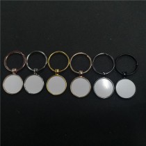 sublimation metal keychains  key ring  printing size: 25mm 