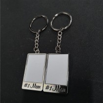 sublimation mom  dad keychains