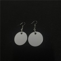 sublimation blank round aluminum dangle earrings