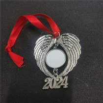 sublimation christmas angel wings blank ornaments with 2024