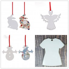 sublimation christmas  mdf  ornament two sided printing  blank hot transfer printing diy custom consumables