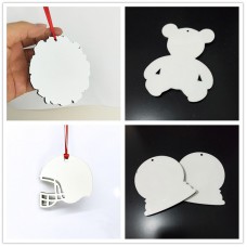 sublimation christmas  mdf  ornament two sided printing  blank hot transfer printing diy custom consumables