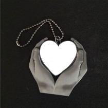 sublimation blank hand heart car hanger