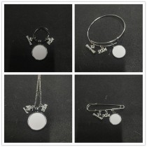 sublimation blank 2025  graduation necklaces pendants keychains