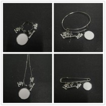 sublimation blank  2025 graduation pins keychains with 3charms